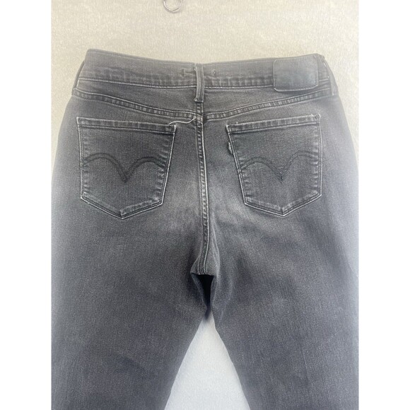 Levis 505 Straight Leg Womens 6 Denim Black Jeans Size 6S 28x30 Short Stretch - Picture 4 of 11